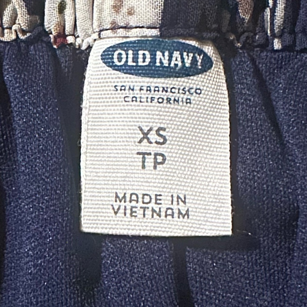 OLD NAVY Navy Blue White Dove Pleated Mini Skirt Bird Chiffon Whimsical Women XS - Picture 9 of 13